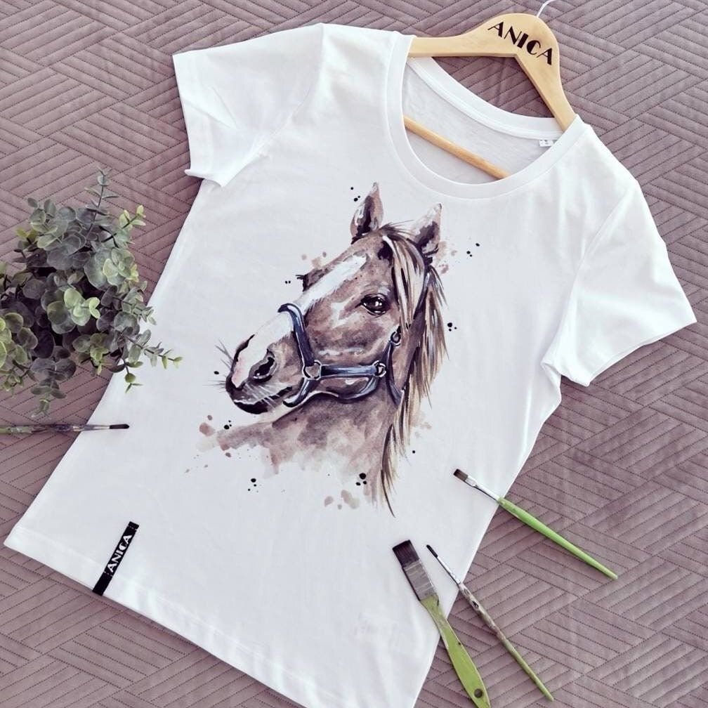 CAMISETA DAMA CABALLO ESTAMPADO 315