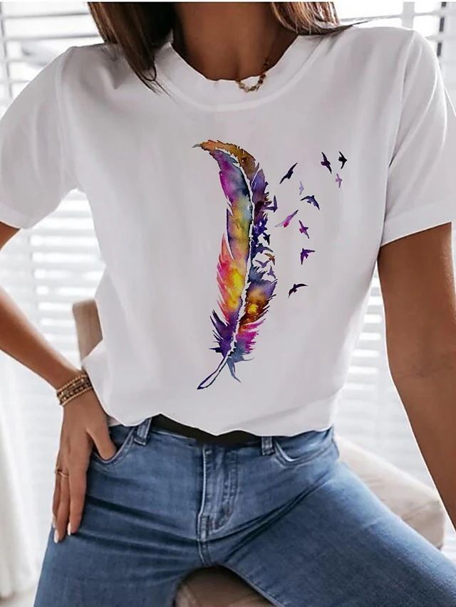 CAMISETA DAMA PLUMA