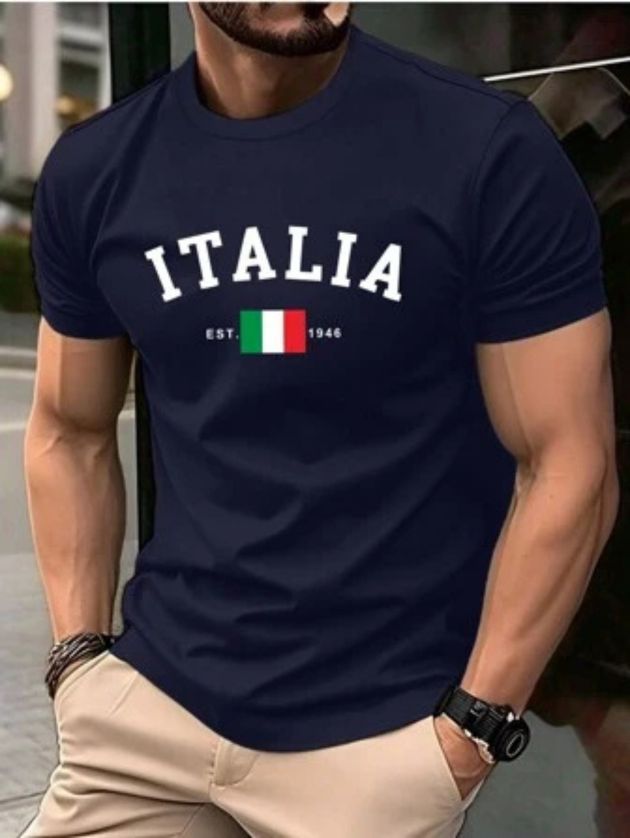 CAMISTA HOMBRE AZUL ITALIA