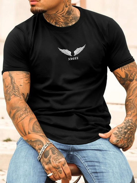 CAMISETA HOMBRE NEGRA ANGEL