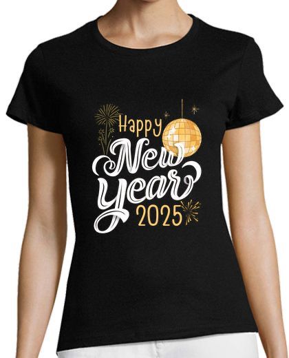 CAMISETA NEGRA 2025 HAPPY NY