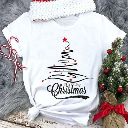 CAMISETA BLANCA NAVIDAD CHRISTMAS