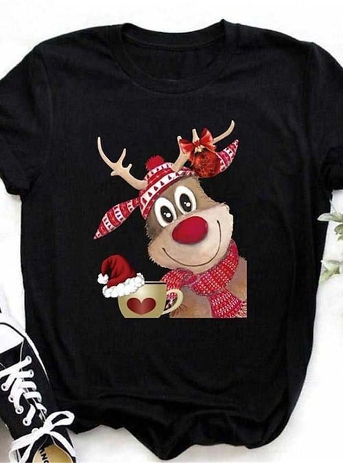 CAMISETA NEGRA NAVIDAD 231307