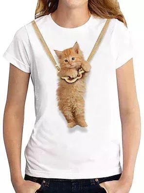 CAMISETA DAMA GATO CANGURO